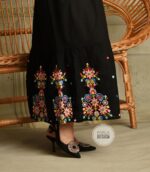 پیراهن غزال رنگ مشکی - تصویر 4