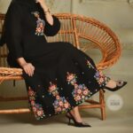 پیراهن غزال رنگ مشکی